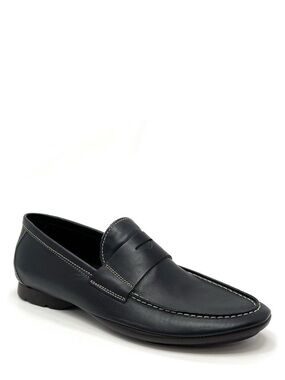 Dunhill Men’s Size 8.5 Black Driving Moccasins Leather Penny Loafer Shoes EUC